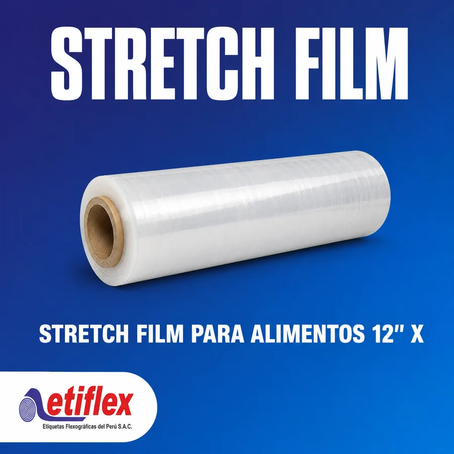 ROLLO DE STRETCH FILM PARA ALIMENTOS 10'' x 1,400 METROS