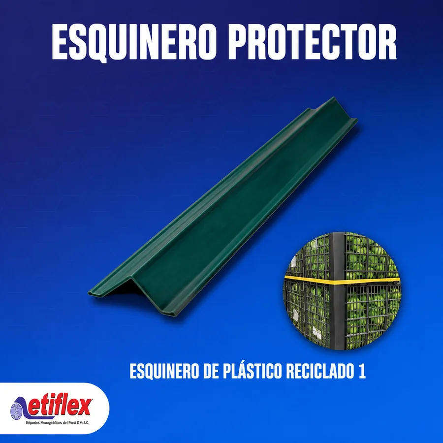 Esquinero de Plástico Reciclado 1 m – Protección Duradera para Agroindustrias