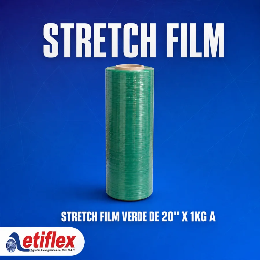 Stretch Film Verde De 20'' X 1Kg Altura 50cm - Caja X4 Unid