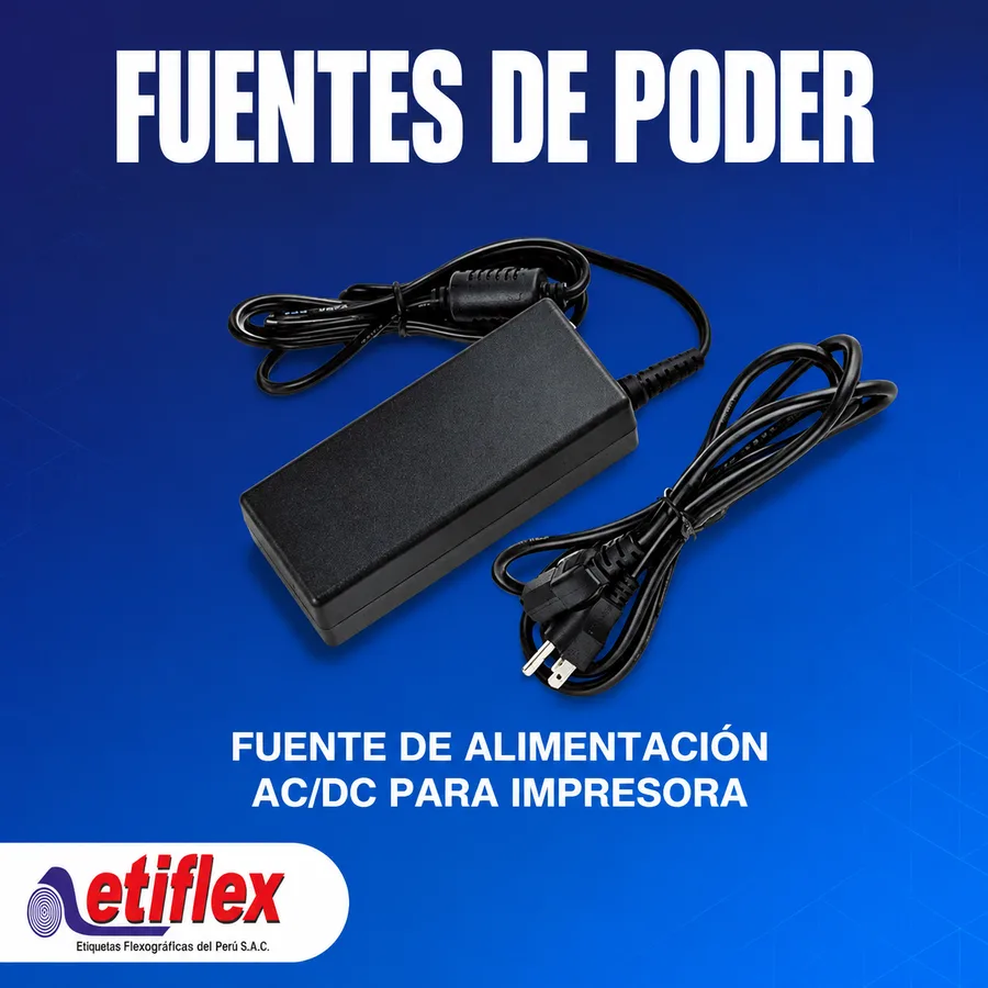 FUENTE DE ALIMENTACIÓN AC/DC PARA IMPRESORA DE CARNETS EVOLIS BADGY200