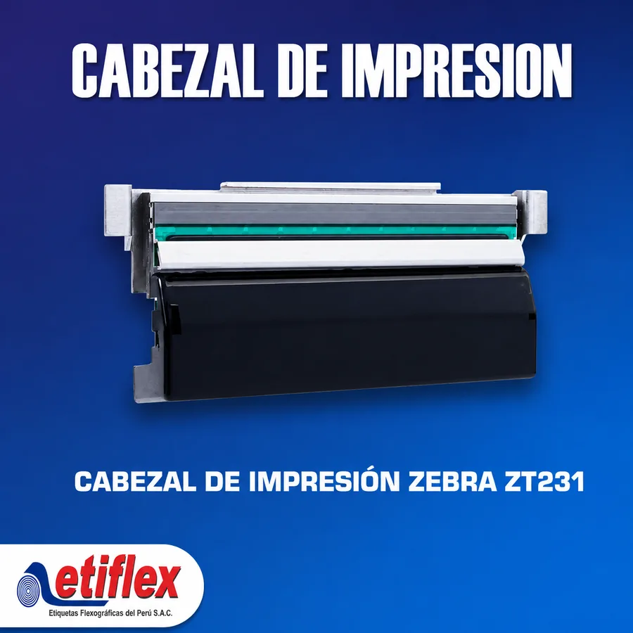 Cabezal de Impresión Zebra ZT231 – Repuesto Original para Impresora de Etiquetas (203 DPI)