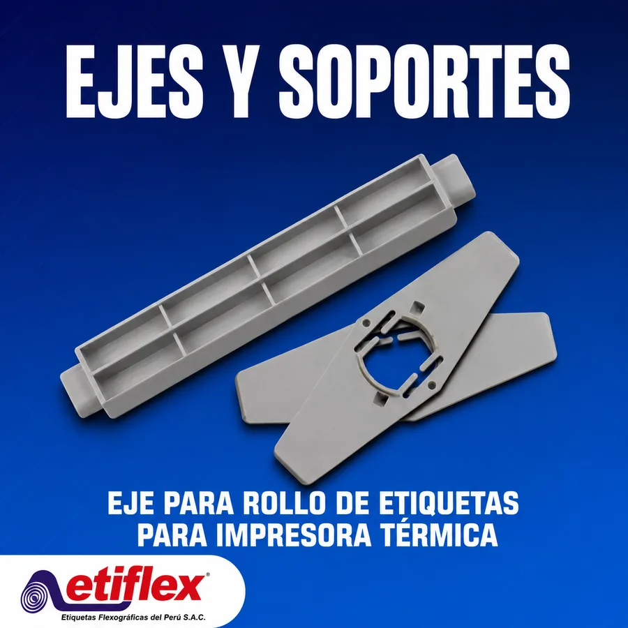 EJE PARA ROLLO DE ETIQUETAS PARA IMPRESORA TÉRMICA