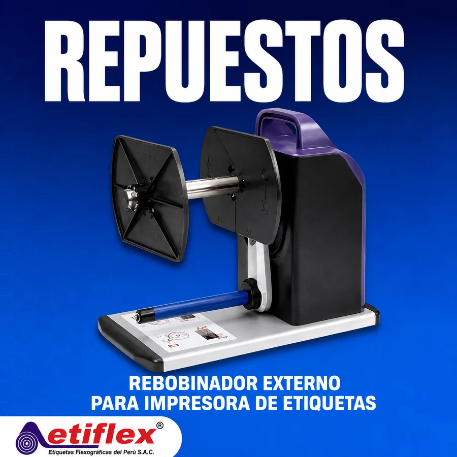 REBOBINADOR EXTERNO PARA IMPRESORA DE ETIQUETAS