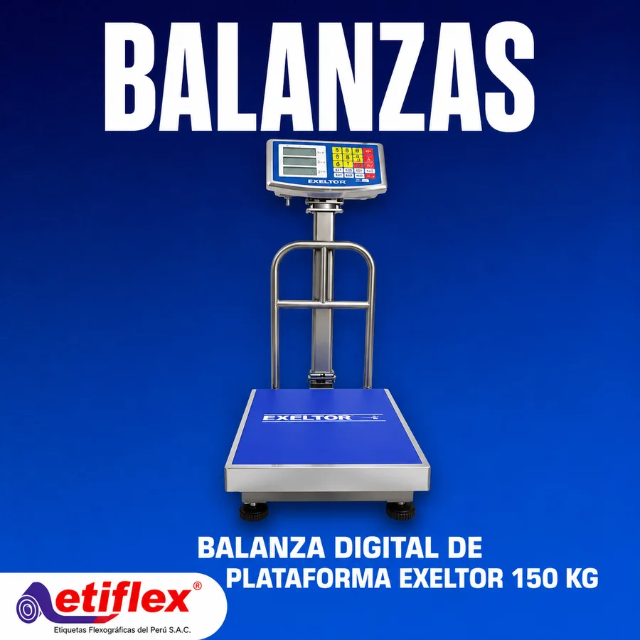 Balanza Digital de Plataforma Exeltor 150 kg – Ideal para uso profesional
