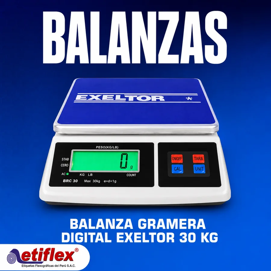 Balanza Gramera Digital Exeltor 30 kg – Ideal para uso profesional