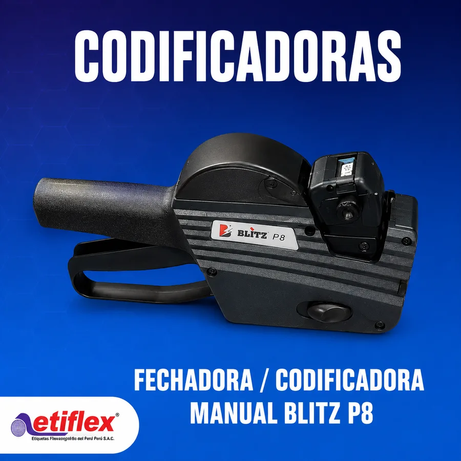 Fechadora / Codificadora Manual Blitz P8 – 8 Dígitos