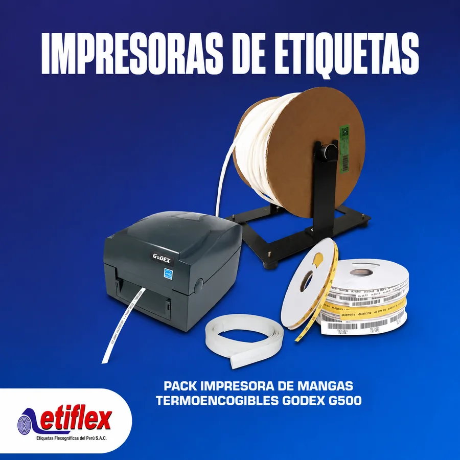 Pack Impresora de Mangas Termoencogibles Godex G500
