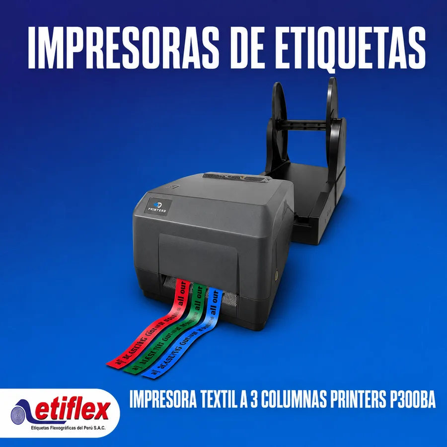 IMPRESORA TEXTIL A 3 COLUMNAS PRINTERS P300BA