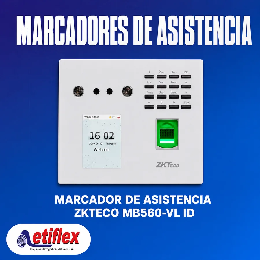 MARCADOR DE ASISTENCIA ZKTeco MB560-VL ID