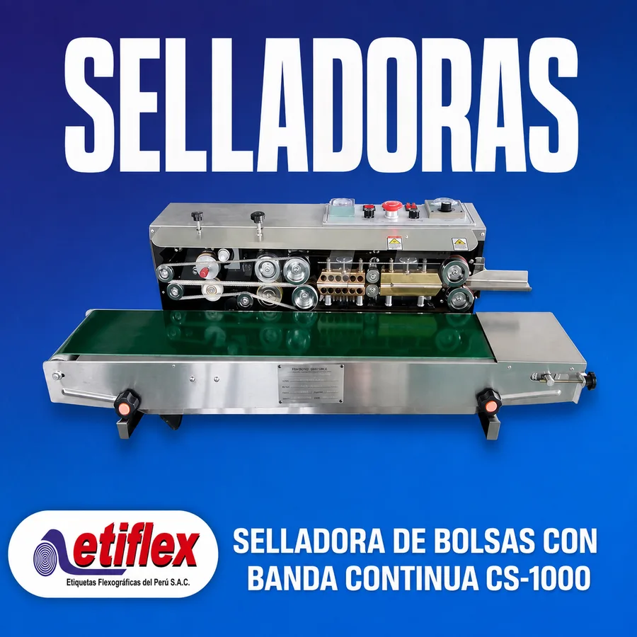 Selladora de Bolsas con Banda Continua CS‑1000