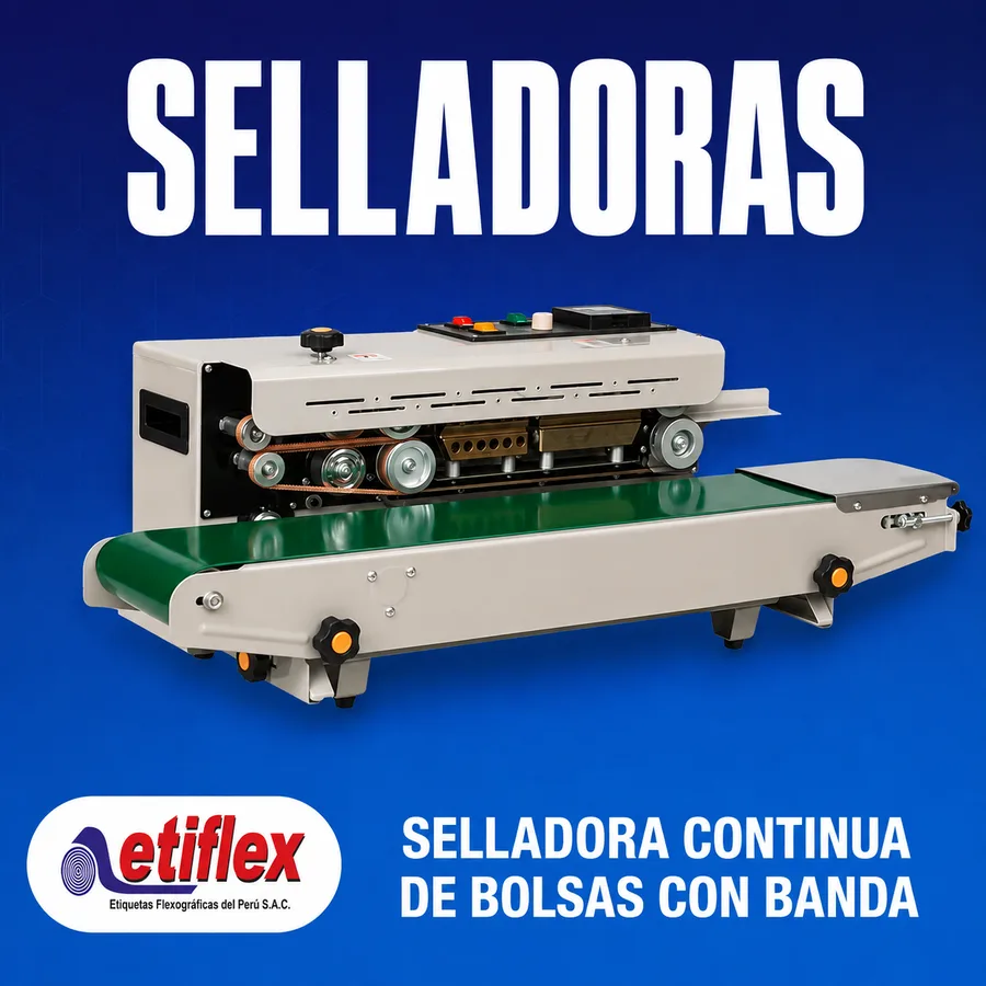 Selladora Continua de Bolsas con Banda transportadora CS-800