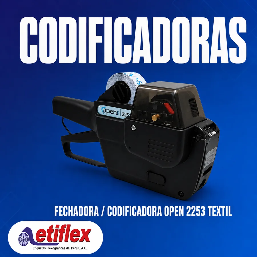 Fechadora / Codificadora Open 2253 Textil – 22 × 12 mm