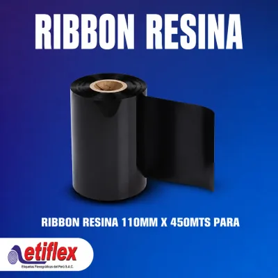 Cinta Ribbon Textil Premium Resina 40mm x 300m para impresoras de etiqueta