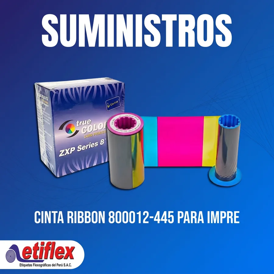 CINTA RIBBON 800012-445 PARA IMPRESORA DE CARNETS ZXP SERIES 8 Y 9