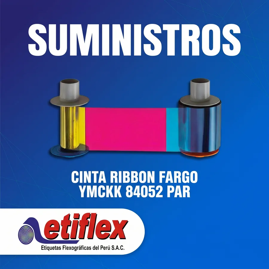CINTA RIBBON FARGO YMCKK 84052 PARA IMPRESORA DE CARNETS HDP5000 - 500 IMPRESIONES