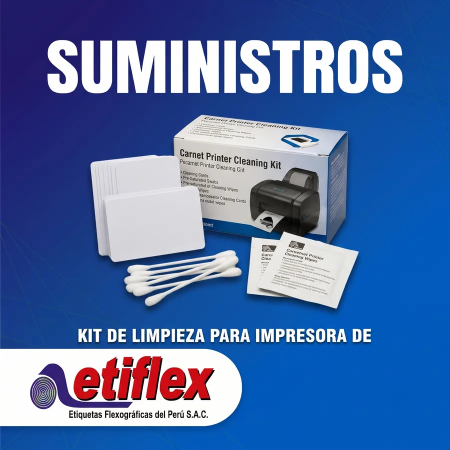 Kit de limpieza para impresora de carnets Evolis Badgy200