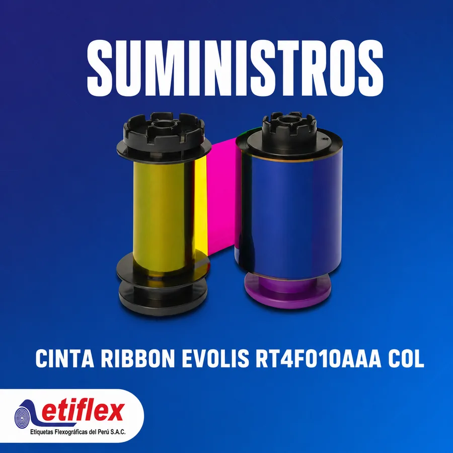Cinta Ribbon Evolis RT4F010AAA Color 500 Impresiones para impresoras de carnets Avansia Evolis