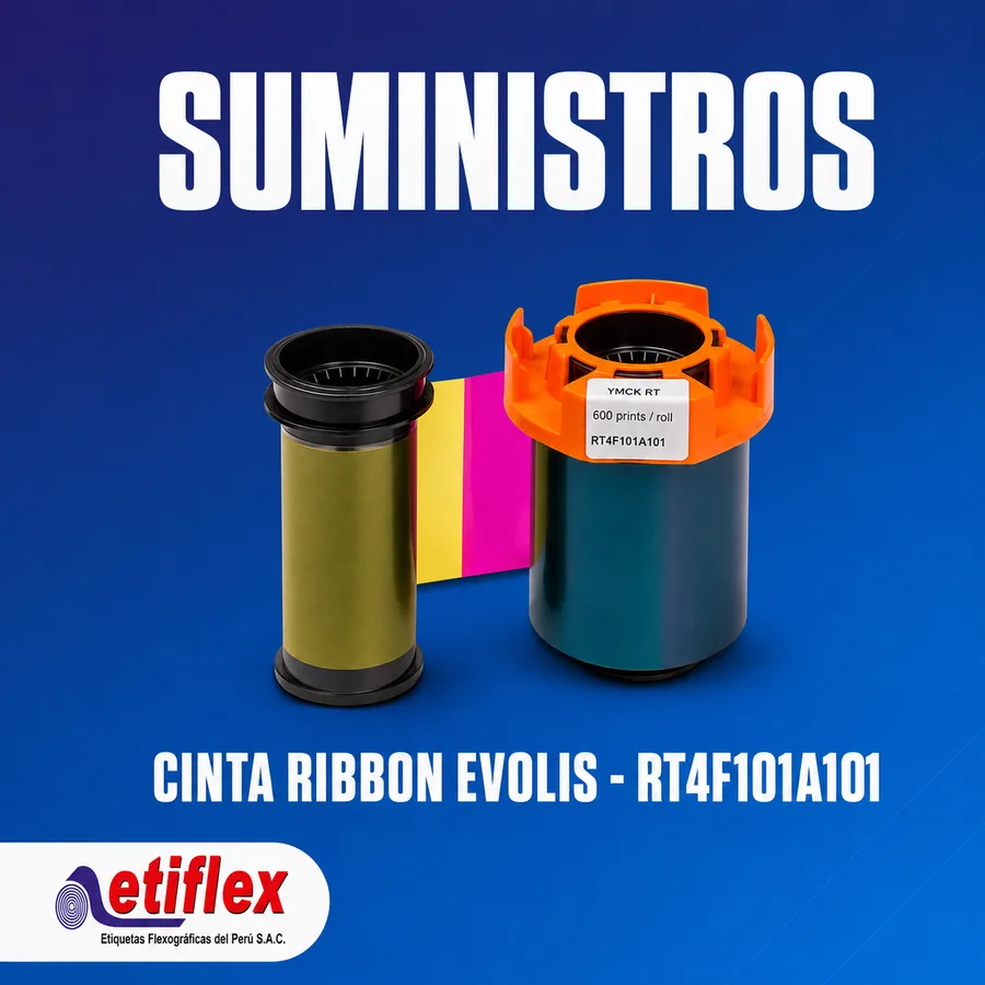 CINTA RIBBON EVOLIS - RT4F101A101 600 IMG - YMCK