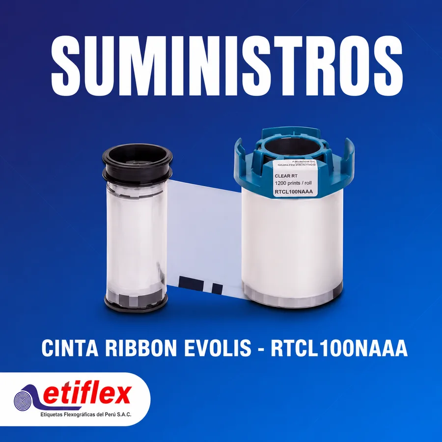 CINTA RIBBON EVOLIS - RTCL100NAAA - 1,200 IMG
