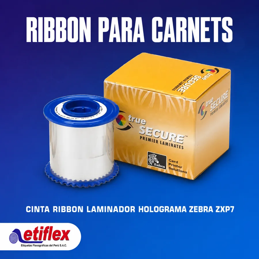 CINTA RIBBON LAMINADOR HOLOGRAMA ZEBRA ZXP7 800086-075