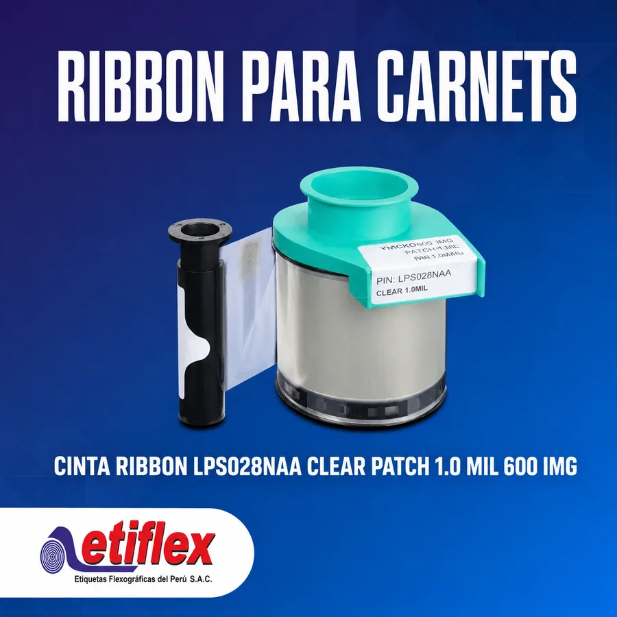 CINTA RIBBON LPS028NAA CLEAR PATCH 1.0 MIL 600 IMG - EVOLIS - (PROTECCIÓN TRANSPARENTE)