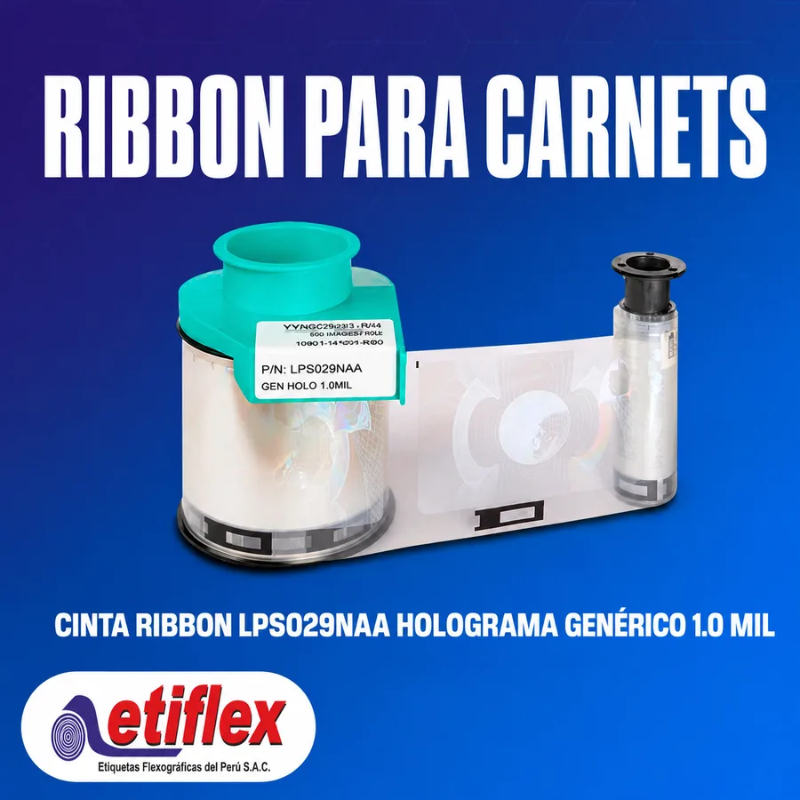 Cinta Ribbon LPS029NAA Holograma Genérico 1.0 mil 600 IMG – Evolis