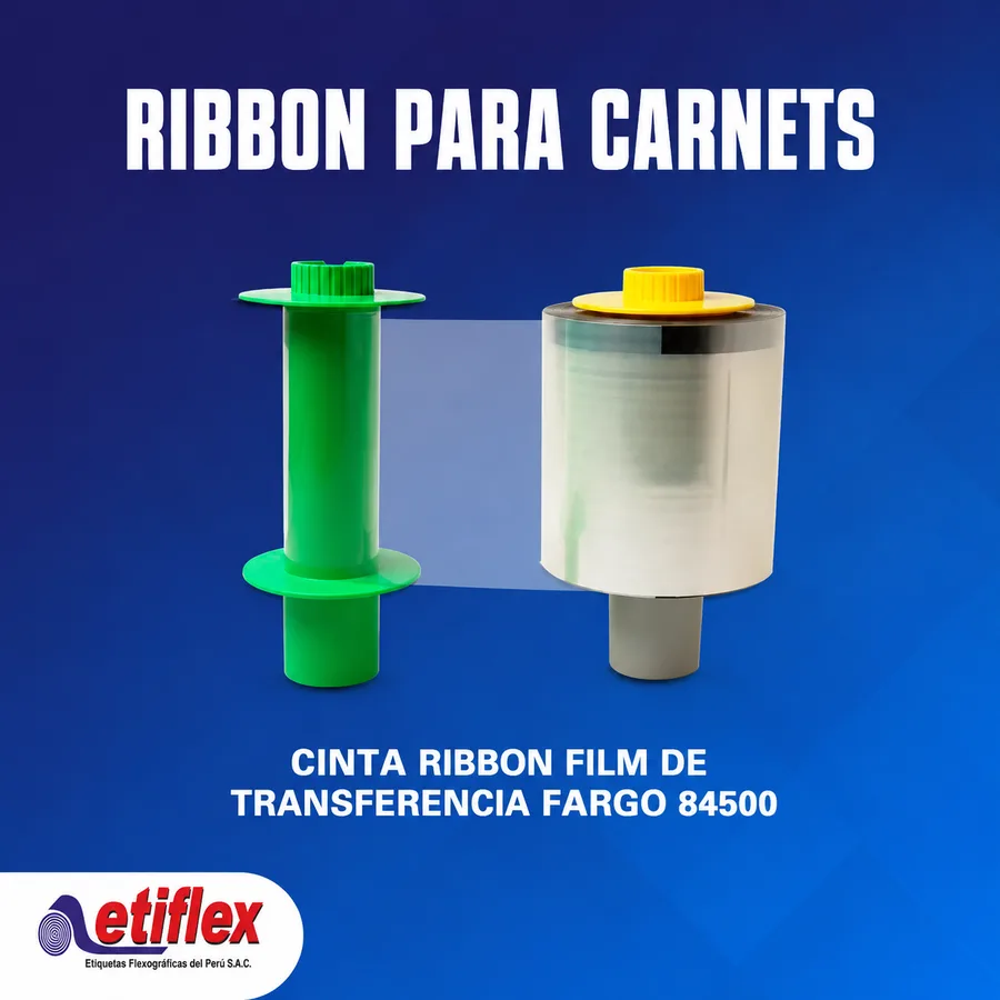CINTA RIBBON FILM DE TRANSFERENCIA FARGO 84500 PARA IMPRESORA DE CARNETS HDP5000, HDP5000e y HDP5600 -1,500 IMPRESIONES