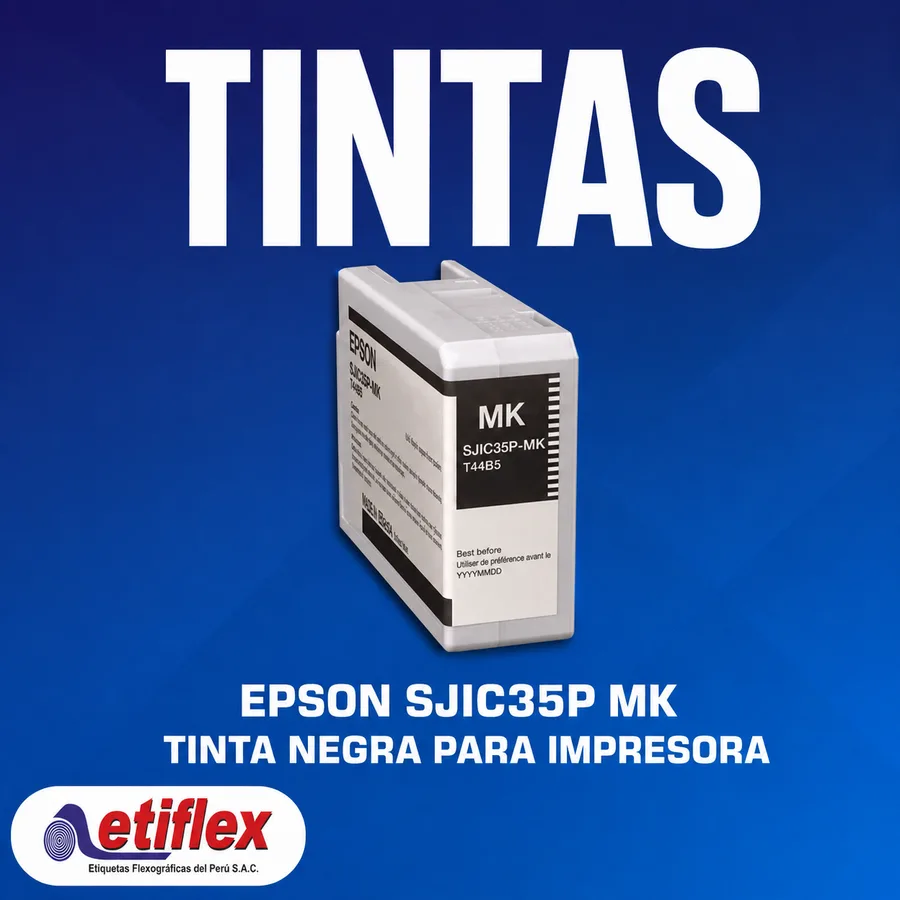 Epson SJIC35P (MK) Tinta Negra Para Impresora de Etiquetas Epson CW-C6000