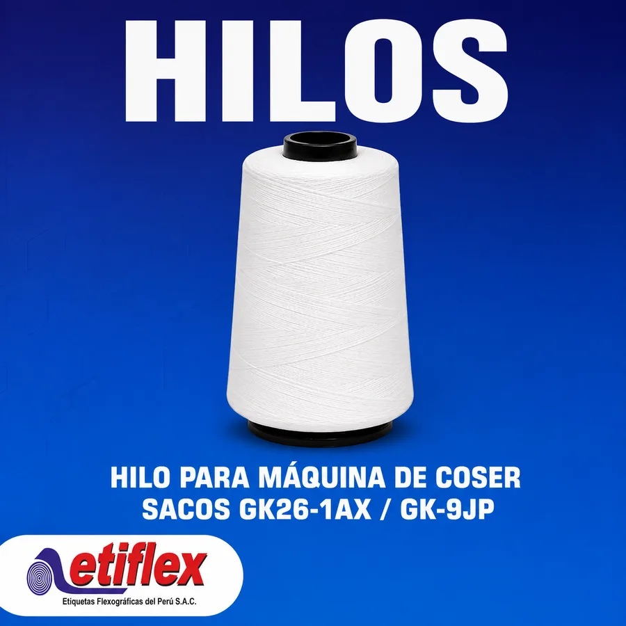 HILO PARA MÁQUINA DE COSER SACOS GK26-1AX / GK-9JP / GK-926