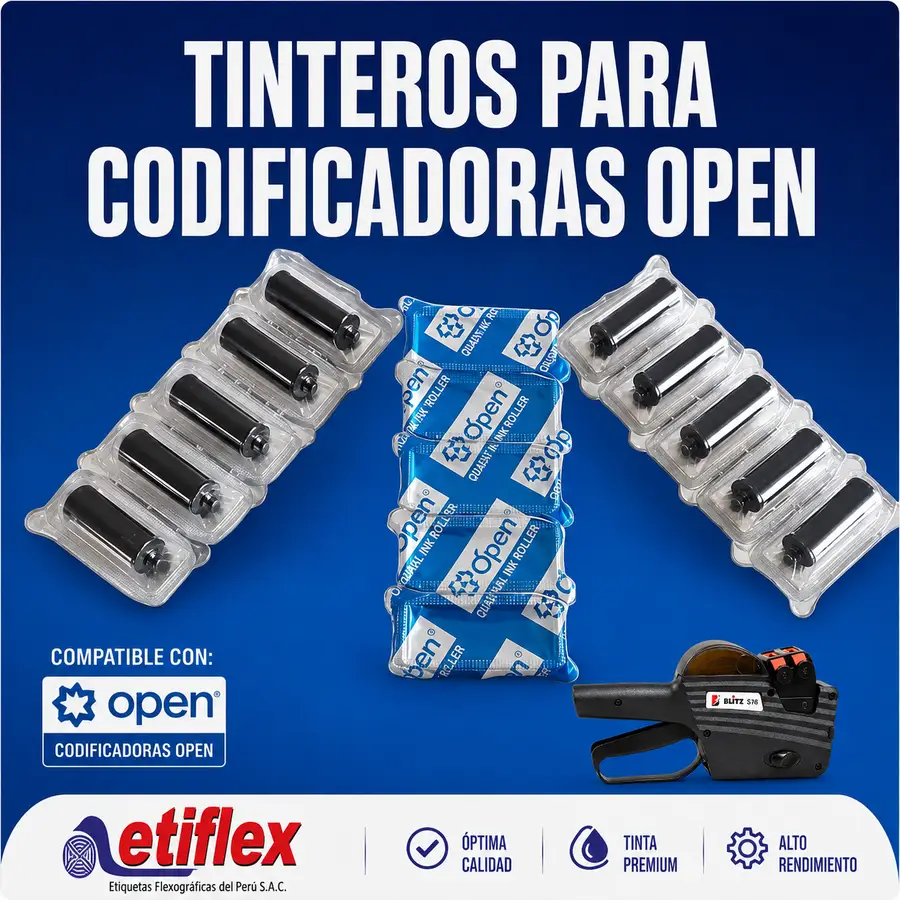 Tintero de Repuesto para Codificadoras Open — Rodillo de Tinta
